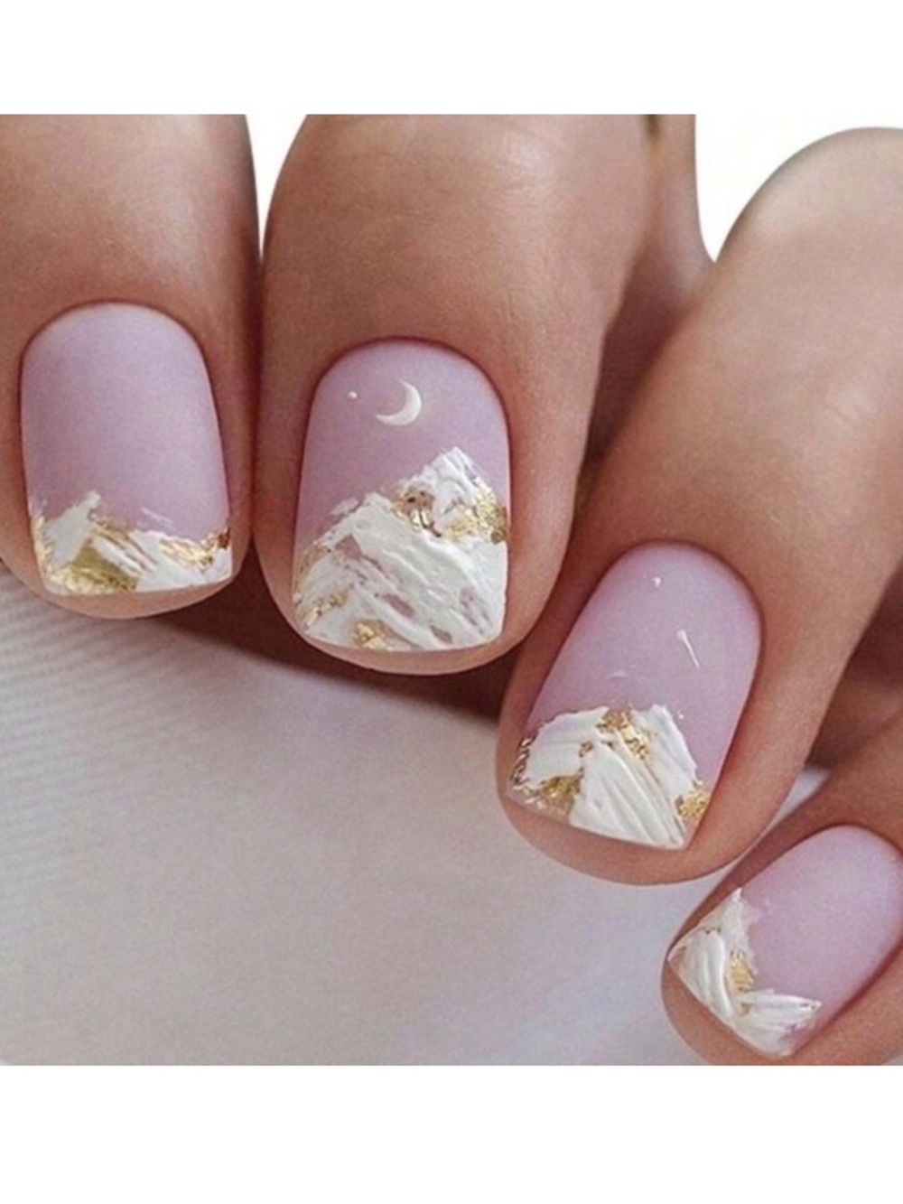 24 piece square tip glossy pink press on nail set
